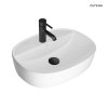 OLTENS Hamnes Thin umywalka 51x39 cm nablatowa owalna z powłoką SmartClean biała 41813000